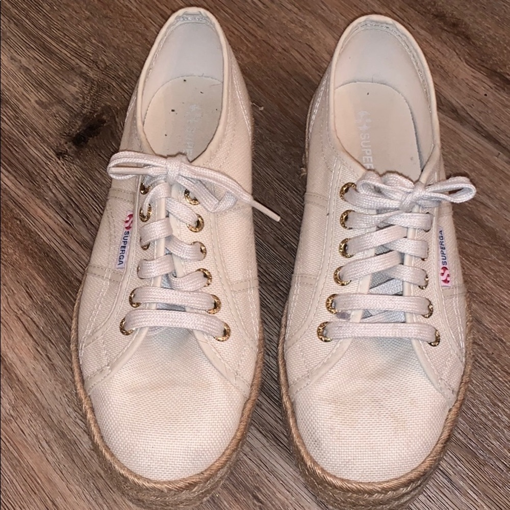 Superga espadrille wedge sneaker shoes size -USA 9